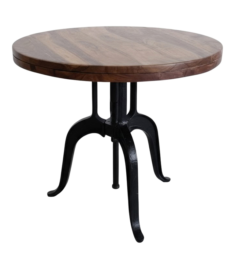 Forge Round Crank Table