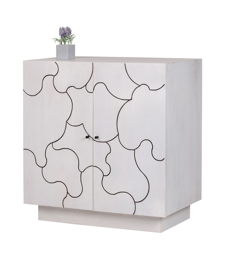Modern Interlock 2-Door Cabinet